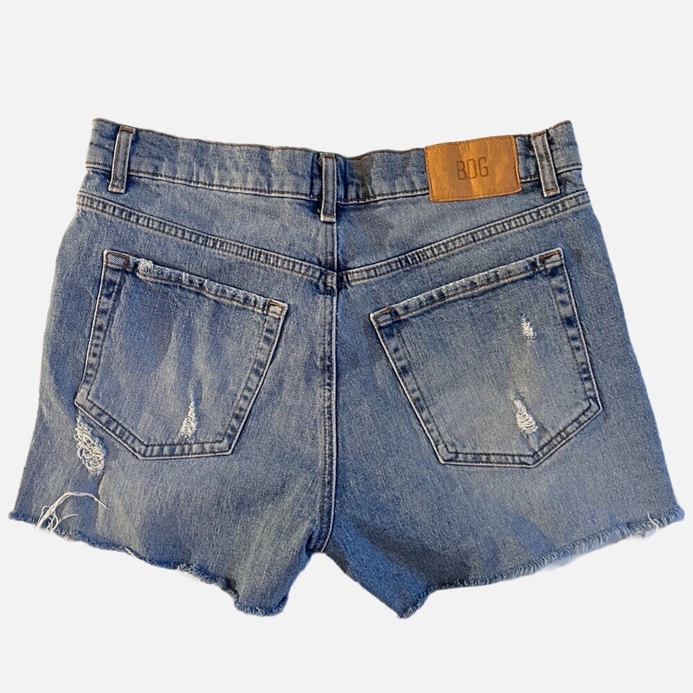 Urban Outfitters BDG Shorts Womens 30 Cut Off High Rise A Line Cheeky Blue